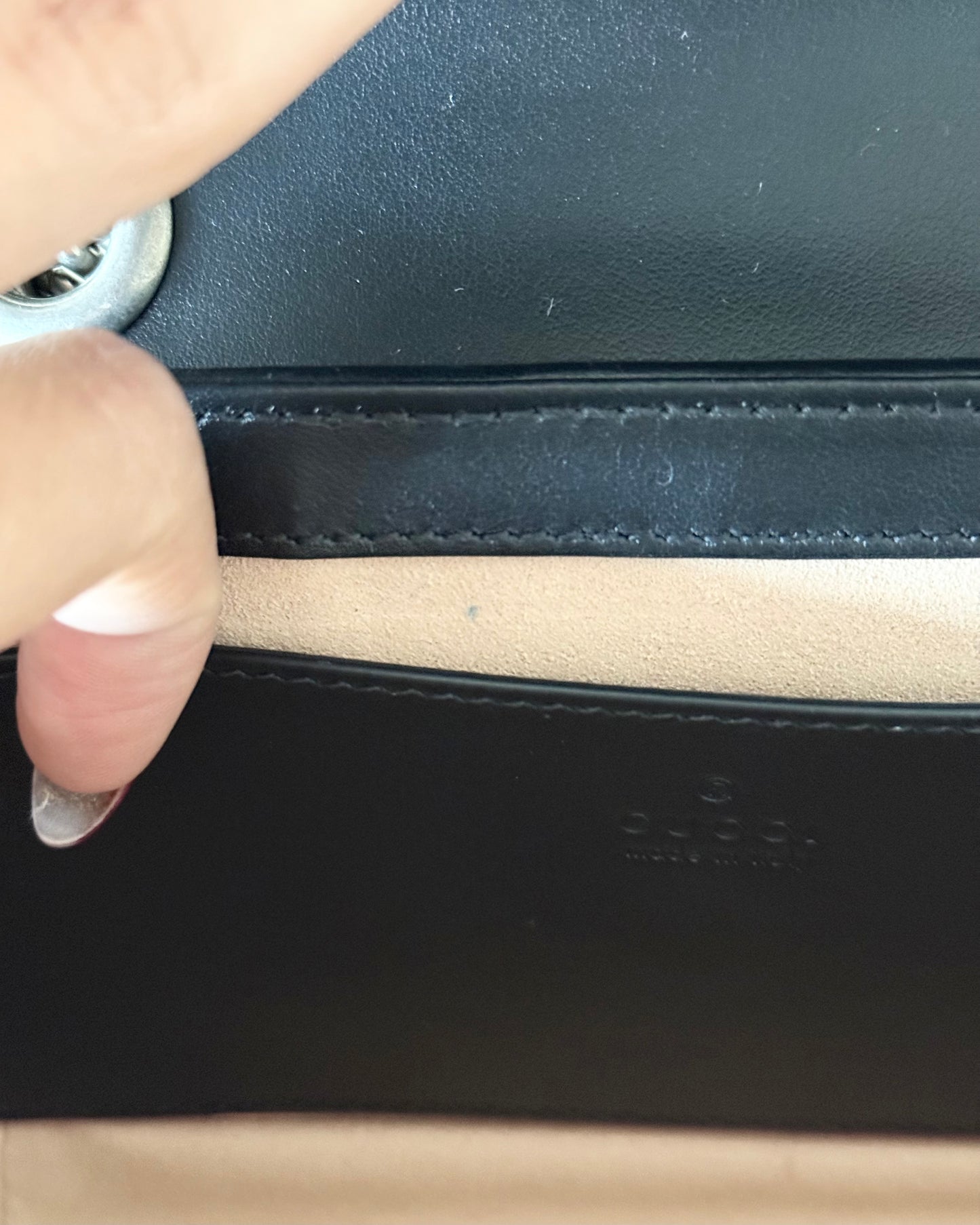 Gucci Black Marmont Flap Matalasse Aria Mini Bag
