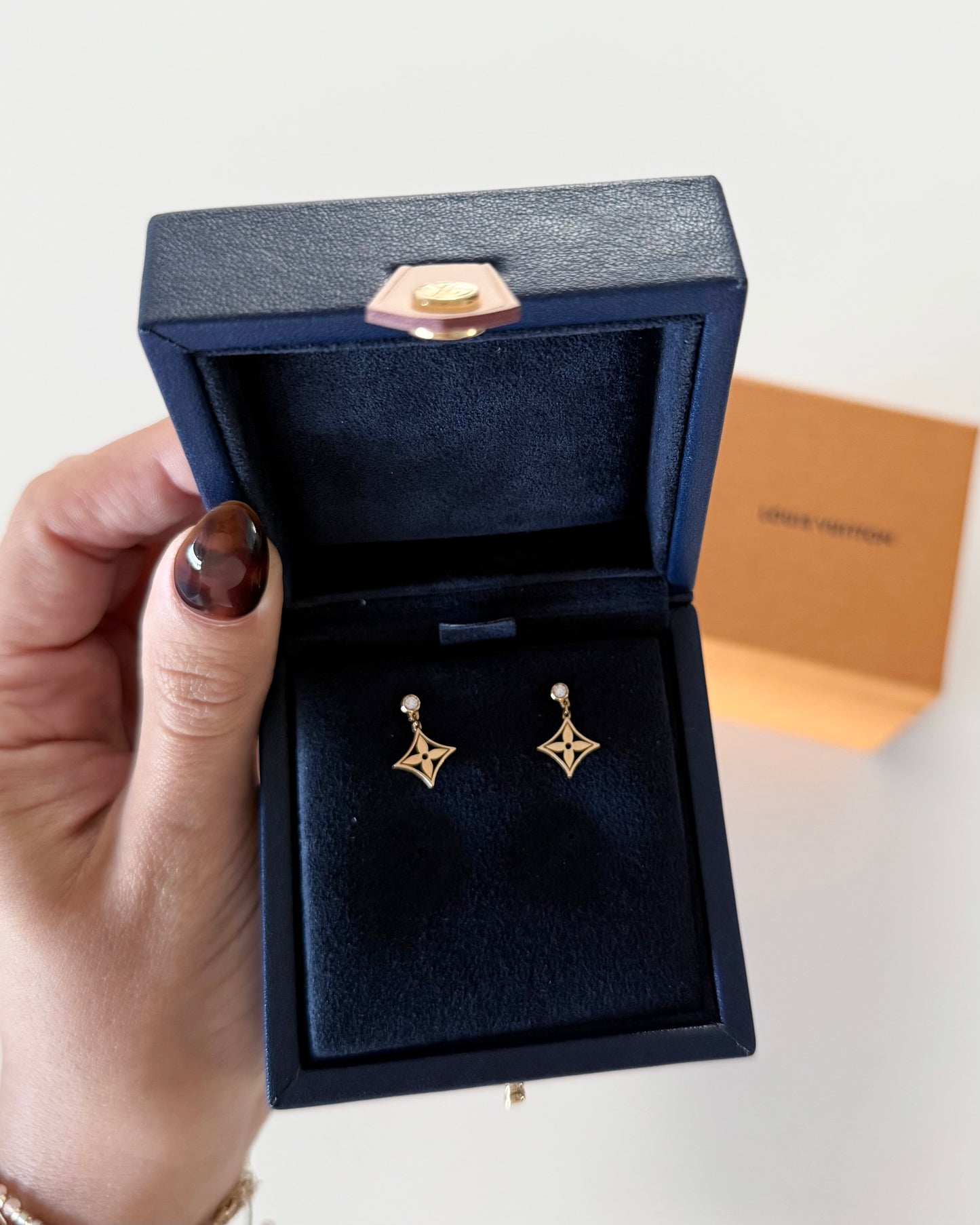 Louis Vuitton 18K Idylle Blossom Ear Stud, Yellow Gold And Diamond