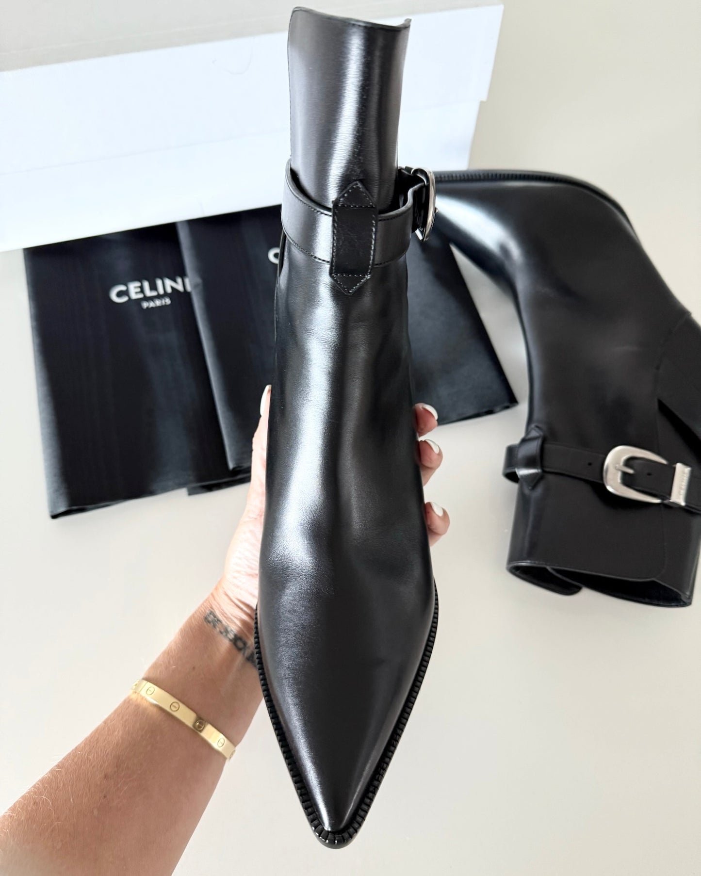 Celine Verneuil Jodphur Calfskin Boots Size 39.5