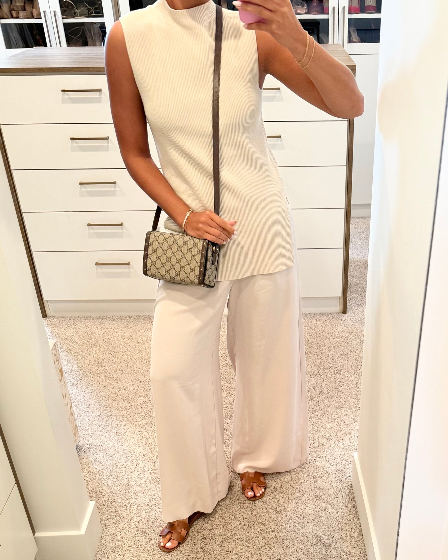 Gucci Beige/Ebony GG Coated Canvas Leather Mini Trunk/Crossbody Bag