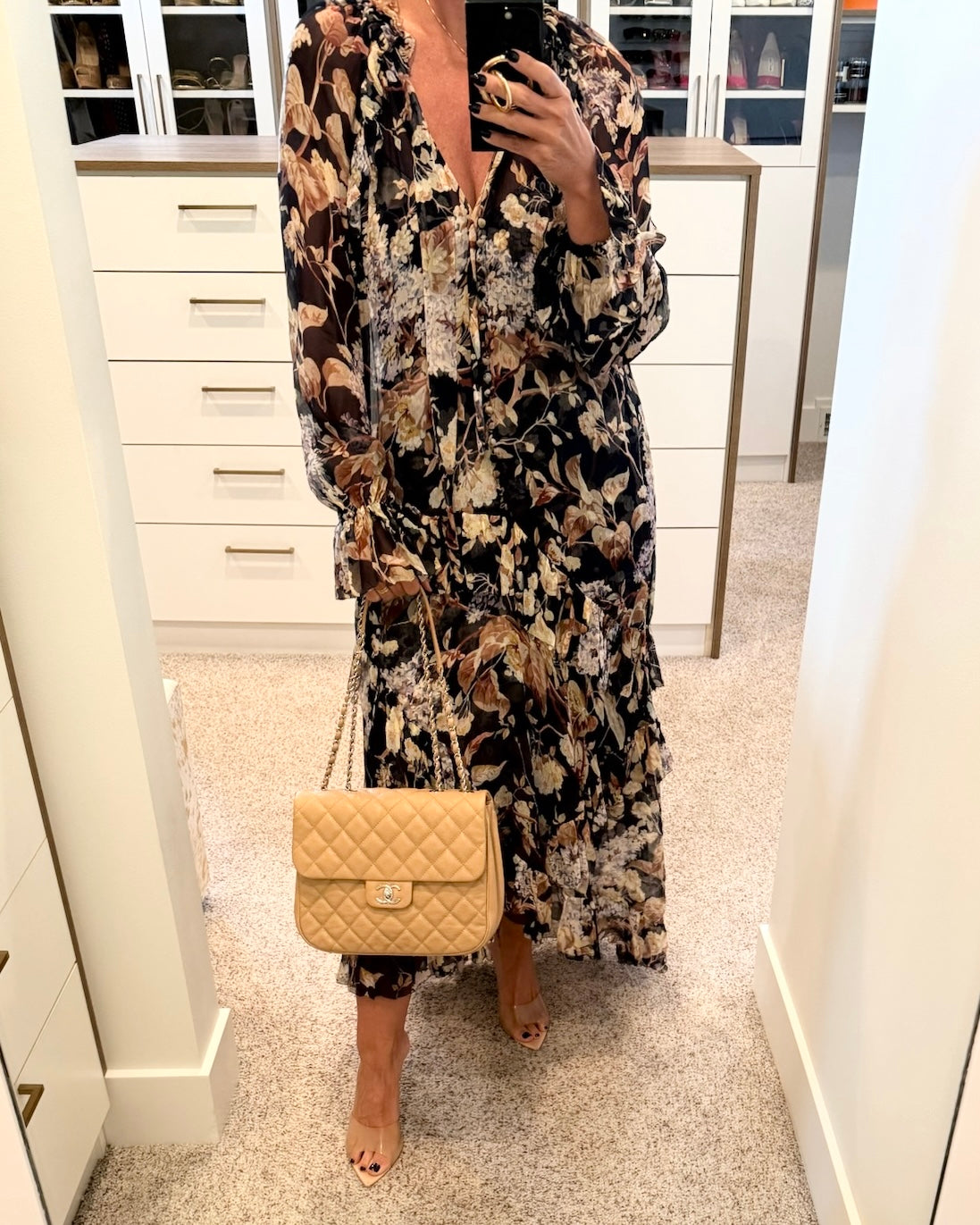 Chanel Beige Caviar Quilted Large Urban Companion Flap Bag. 25 series from 2018