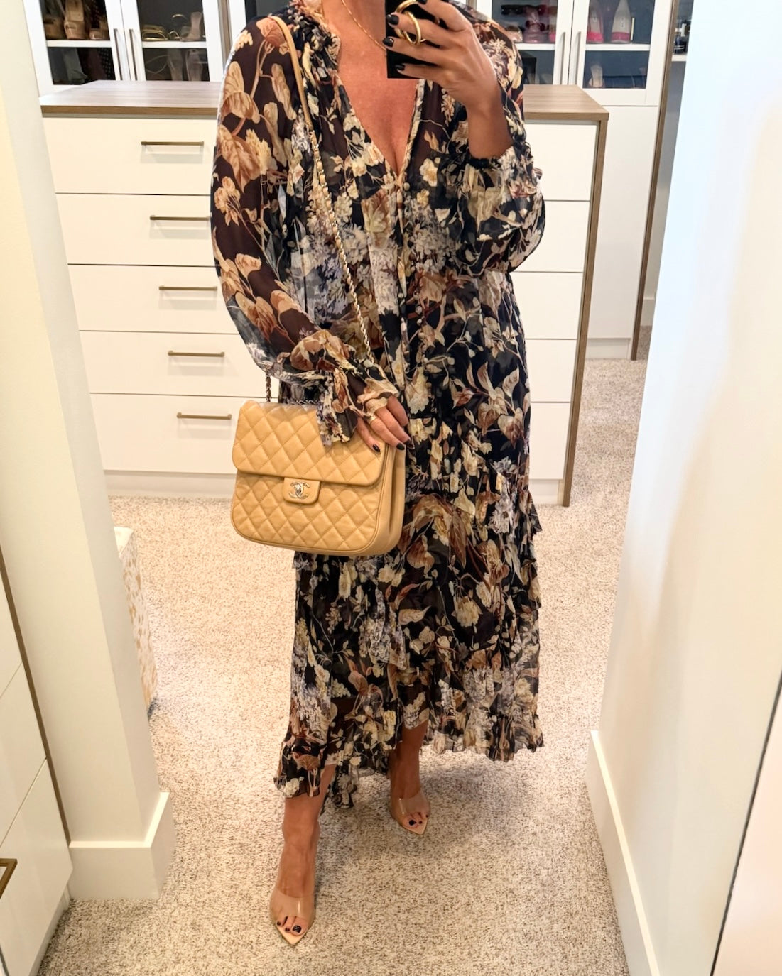 Chanel Beige Caviar Quilted Large Urban Companion Flap Bag. 25 series from 2018