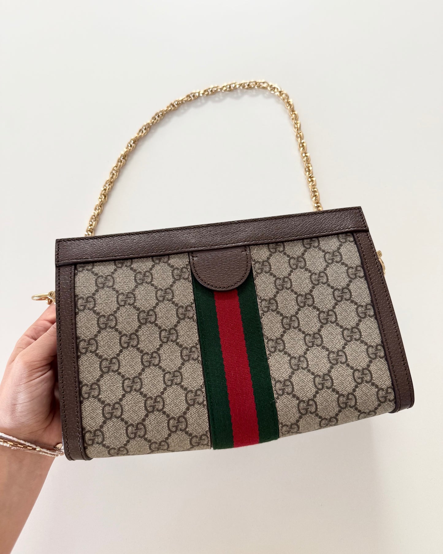 Gucci Beige/Ebony Supreme Coated Canvas Vintage Web Ophidia
