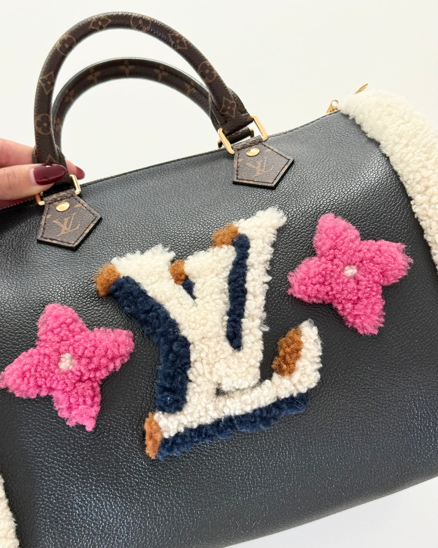 Louis Vuitton Black Leather Monogram Teddy Speedy 30 from 2020