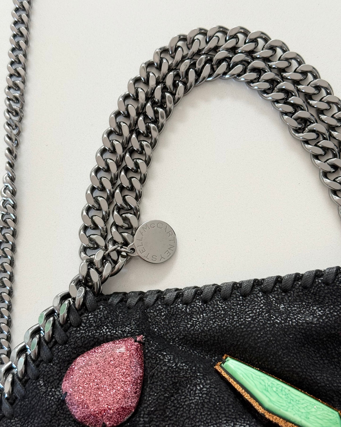 Stella McCartney Black Falabella Embellished Small Tote