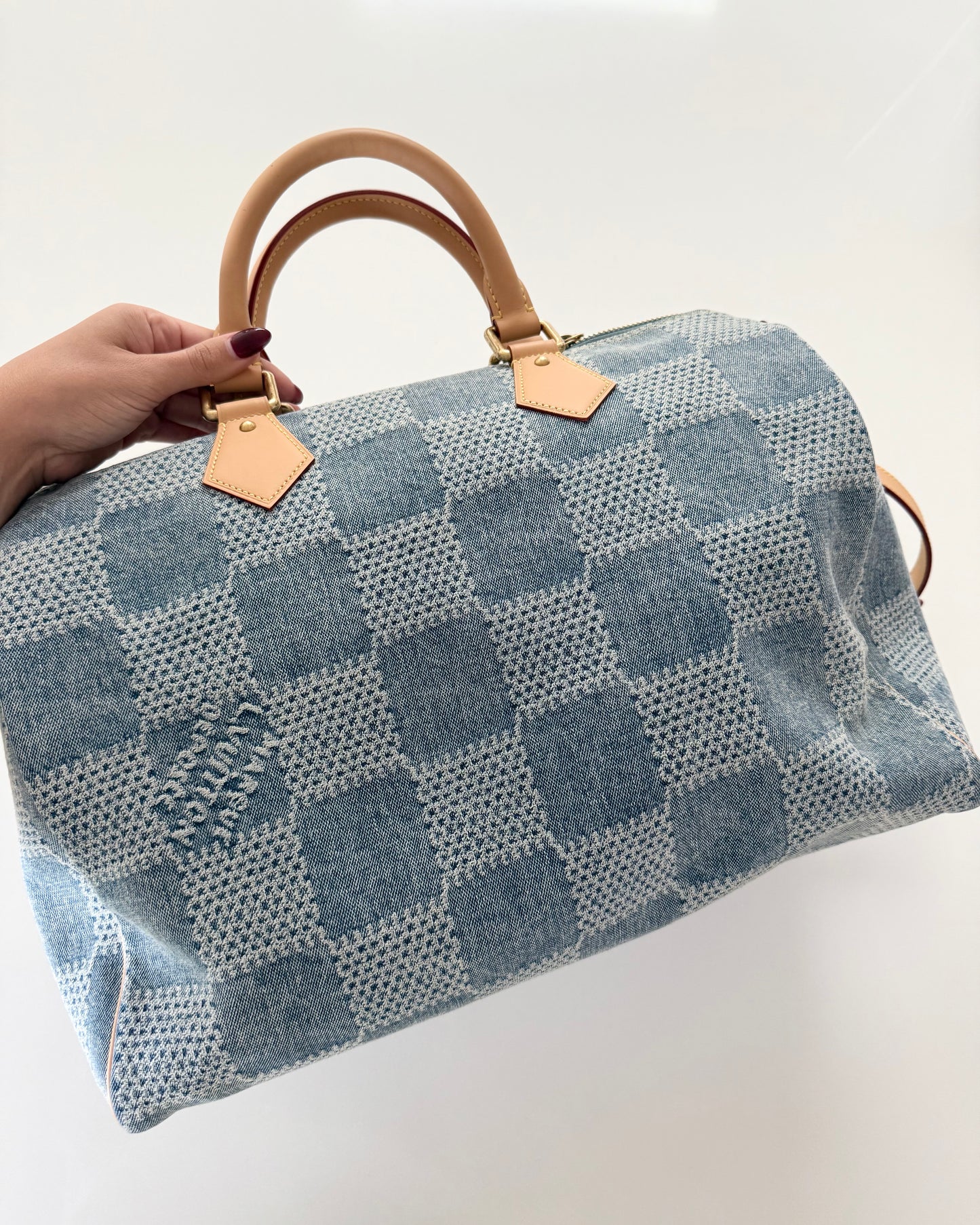 Louis Vuitton Damier Denim 3D Speedy Bandoliere 40 from 2024