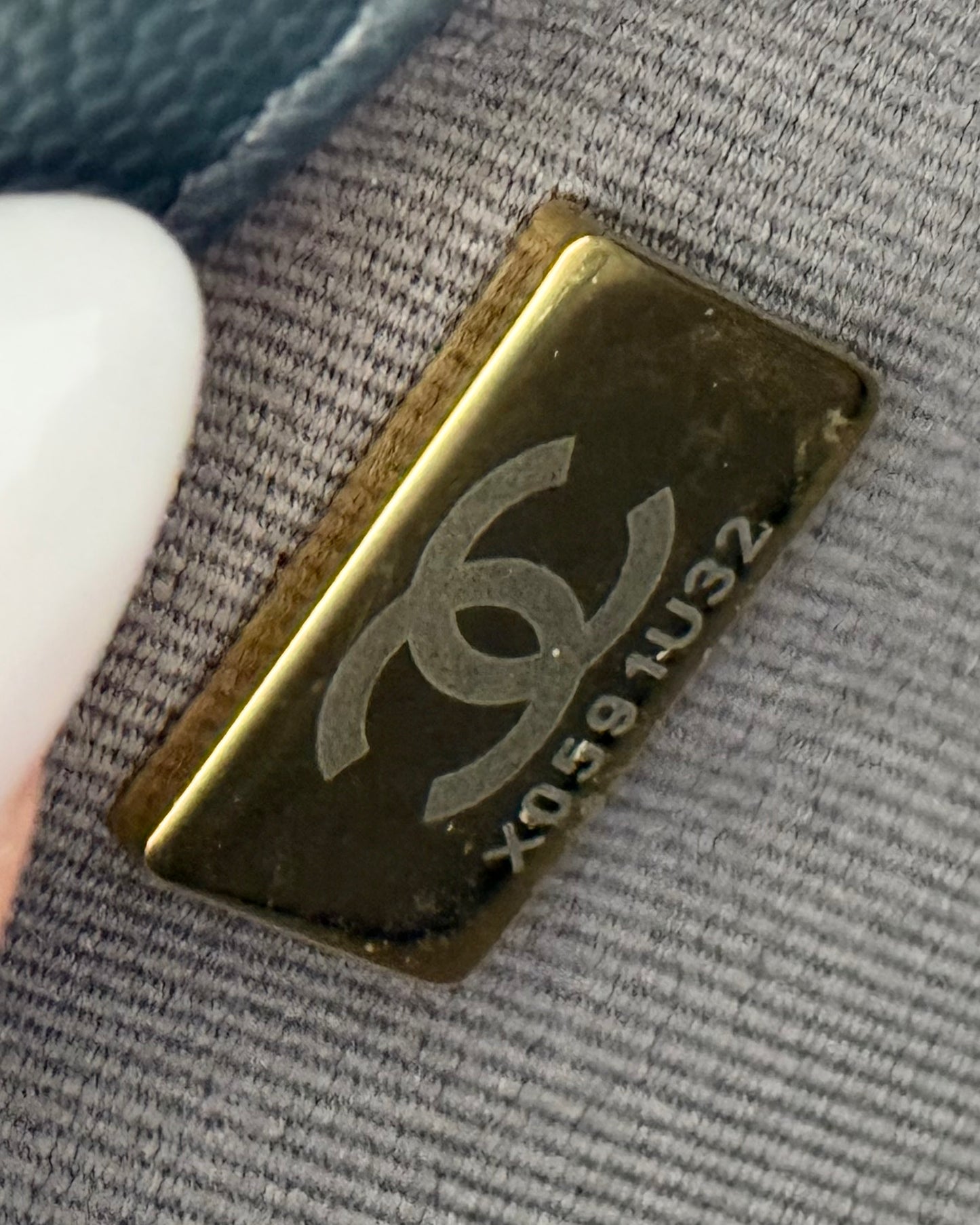 Chanel Dark Grey Caviar Medium Boy Bag