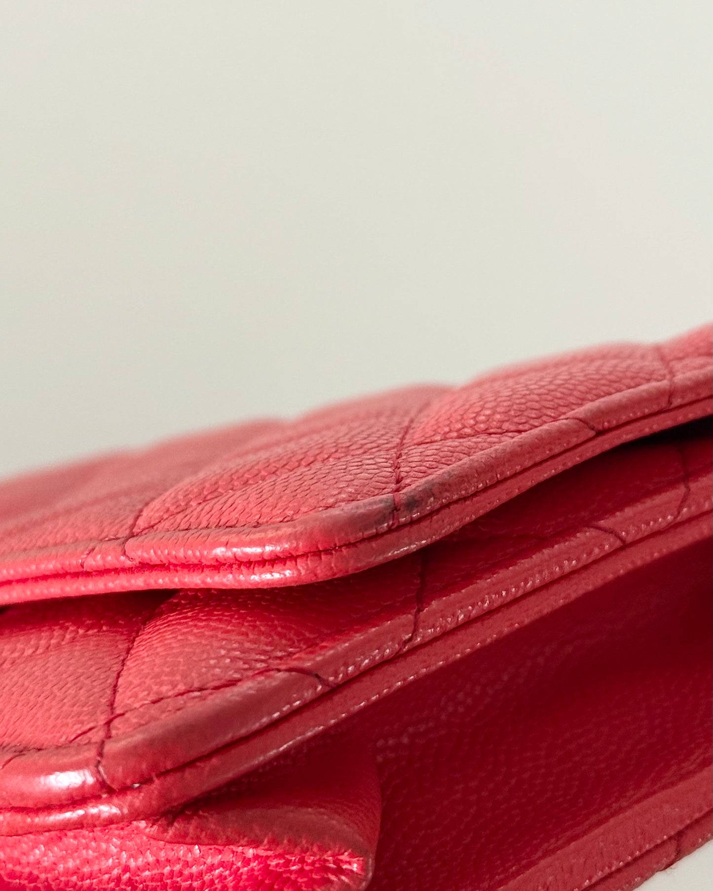 Chanel Red Caviar Classic Wallet on Chain