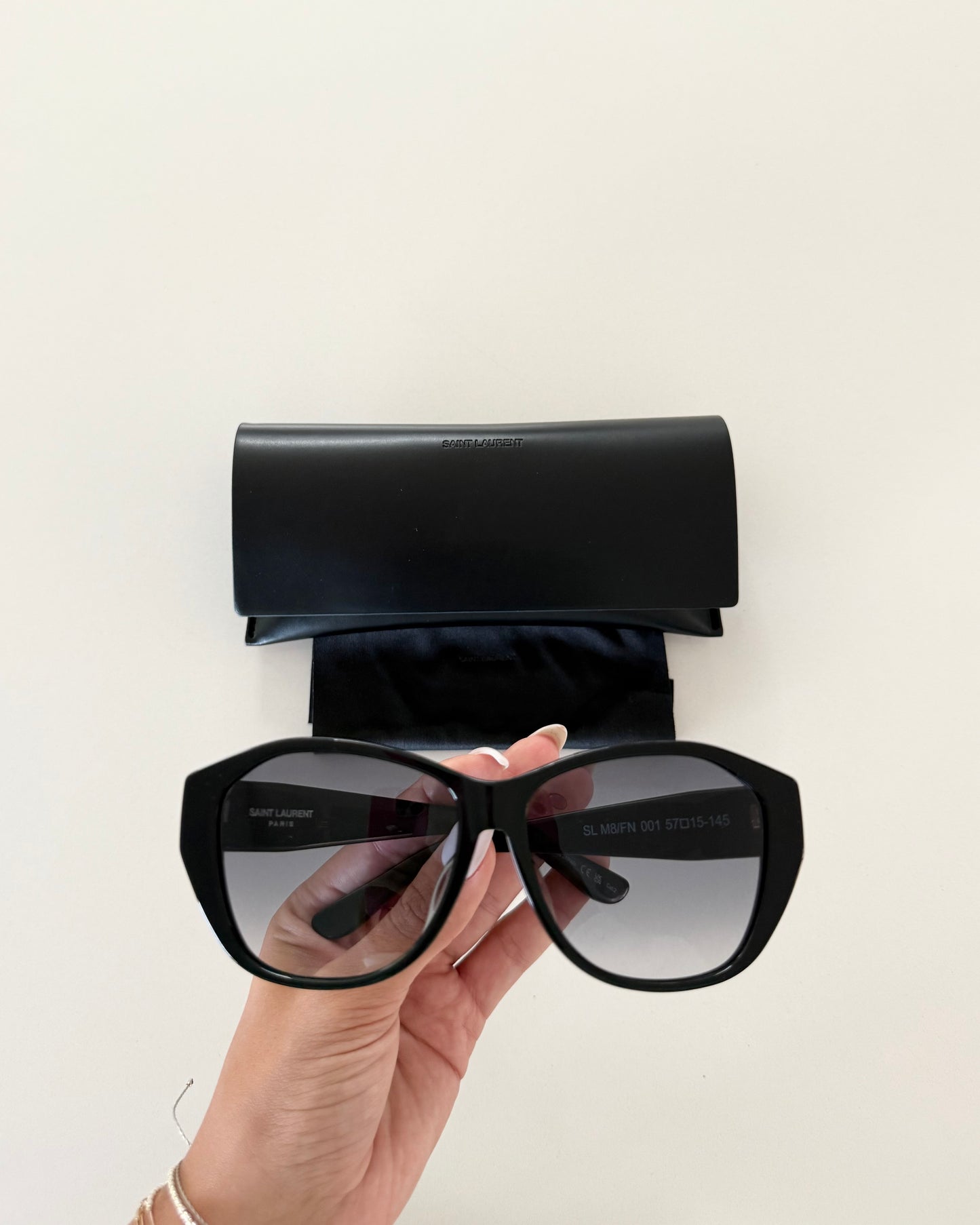 Saint Laurent Black Roundish Sunnies
