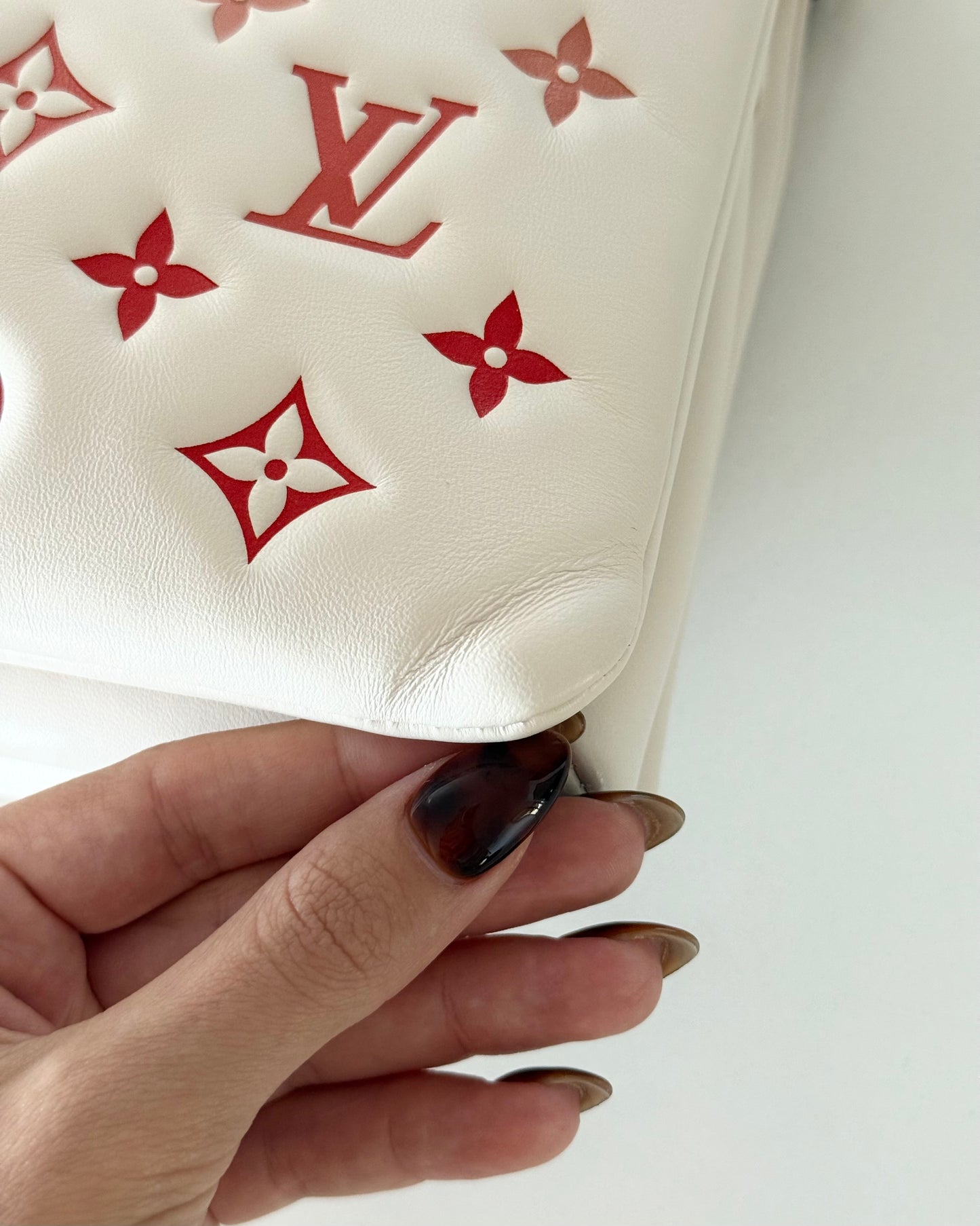 Louis Vuitton Limited Edition Sunrise Aquarelle Monogram Embossed Lambskin Leather Coussin PM Bag