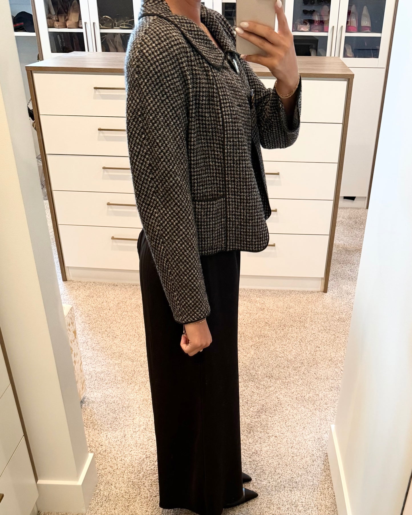 Chanel SUPER RARE Black Tweed Jacket from 29 collection 1992