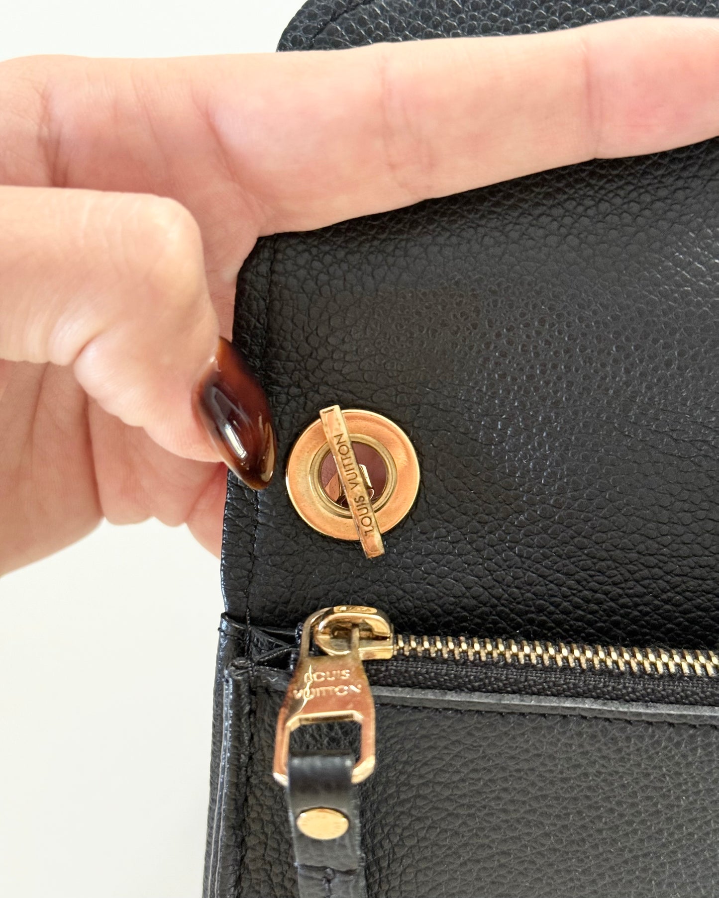 Louis Vuitton Black Monogram Empreinte Leather St Germain Pochette Bag