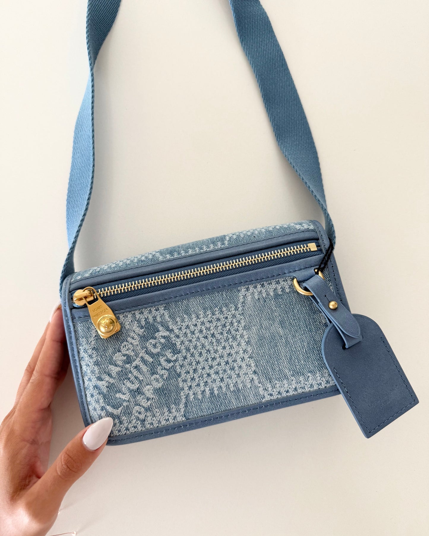 Louis Vuitton Damier Denim 3D Bosphore Wearable Wallet