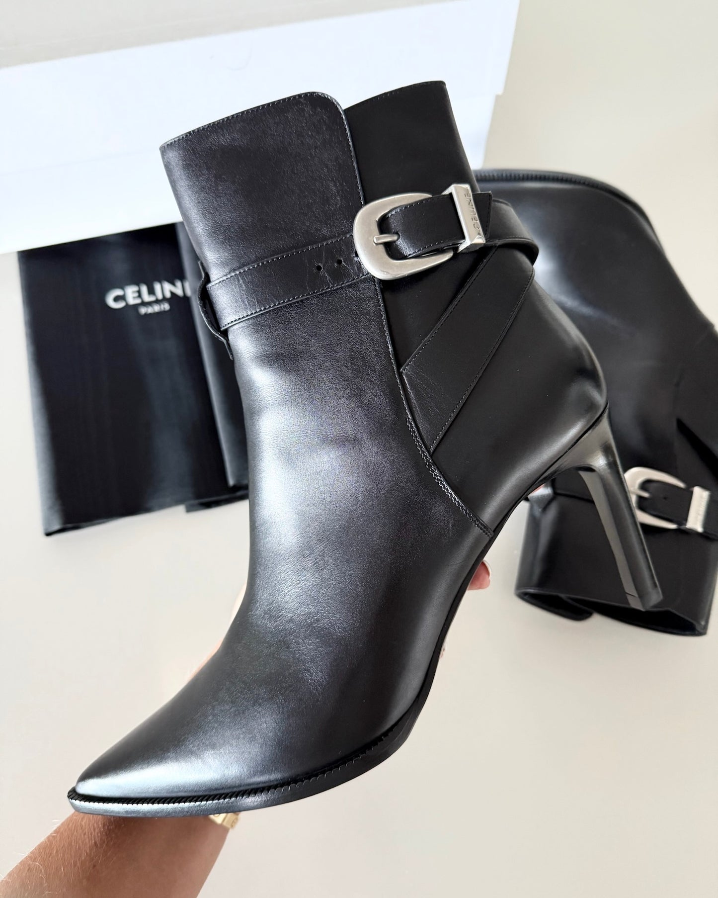Celine Verneuil Jodphur Calfskin Boots Size 39.5