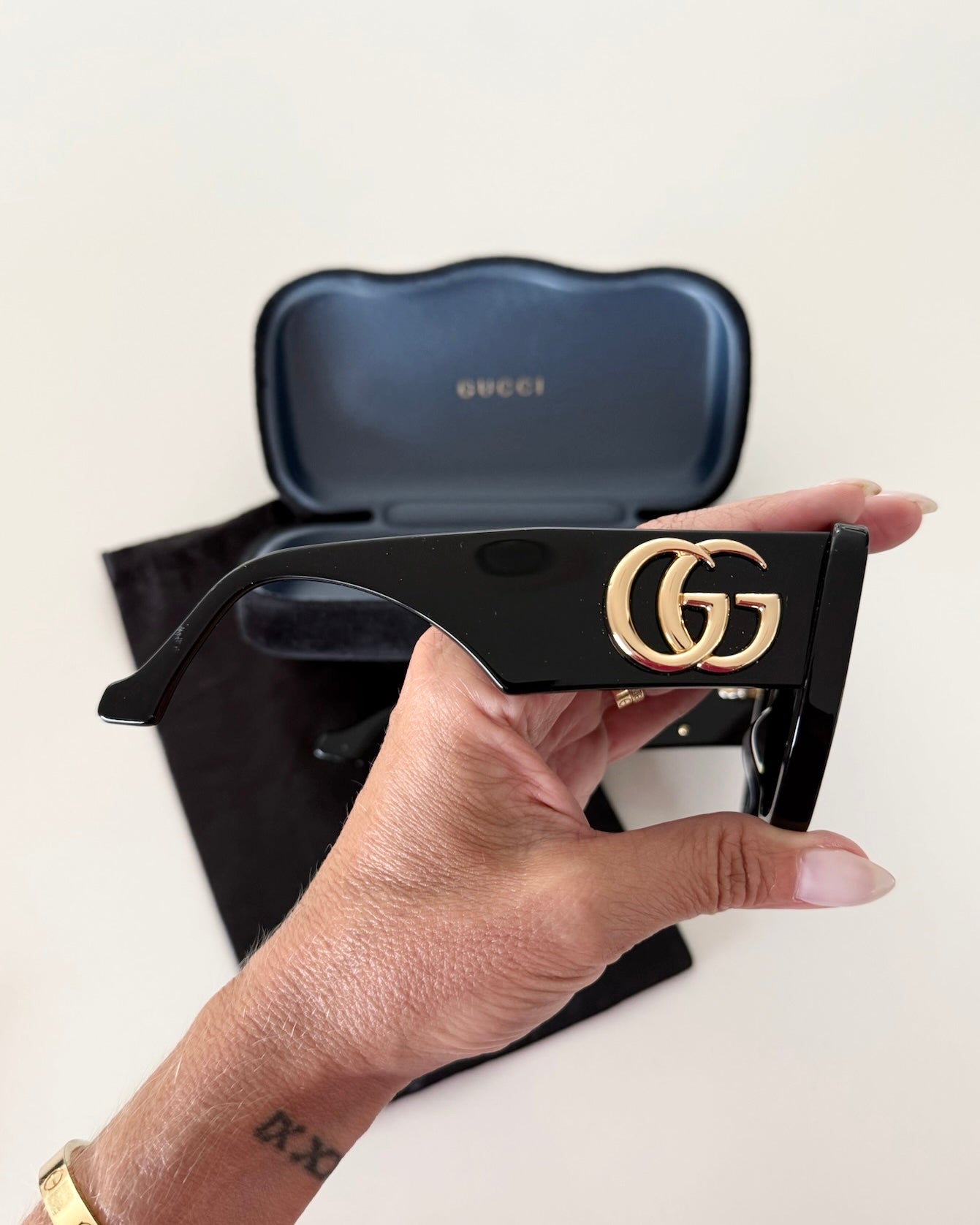 Gucci Black Oversized Marmont Sunglasses