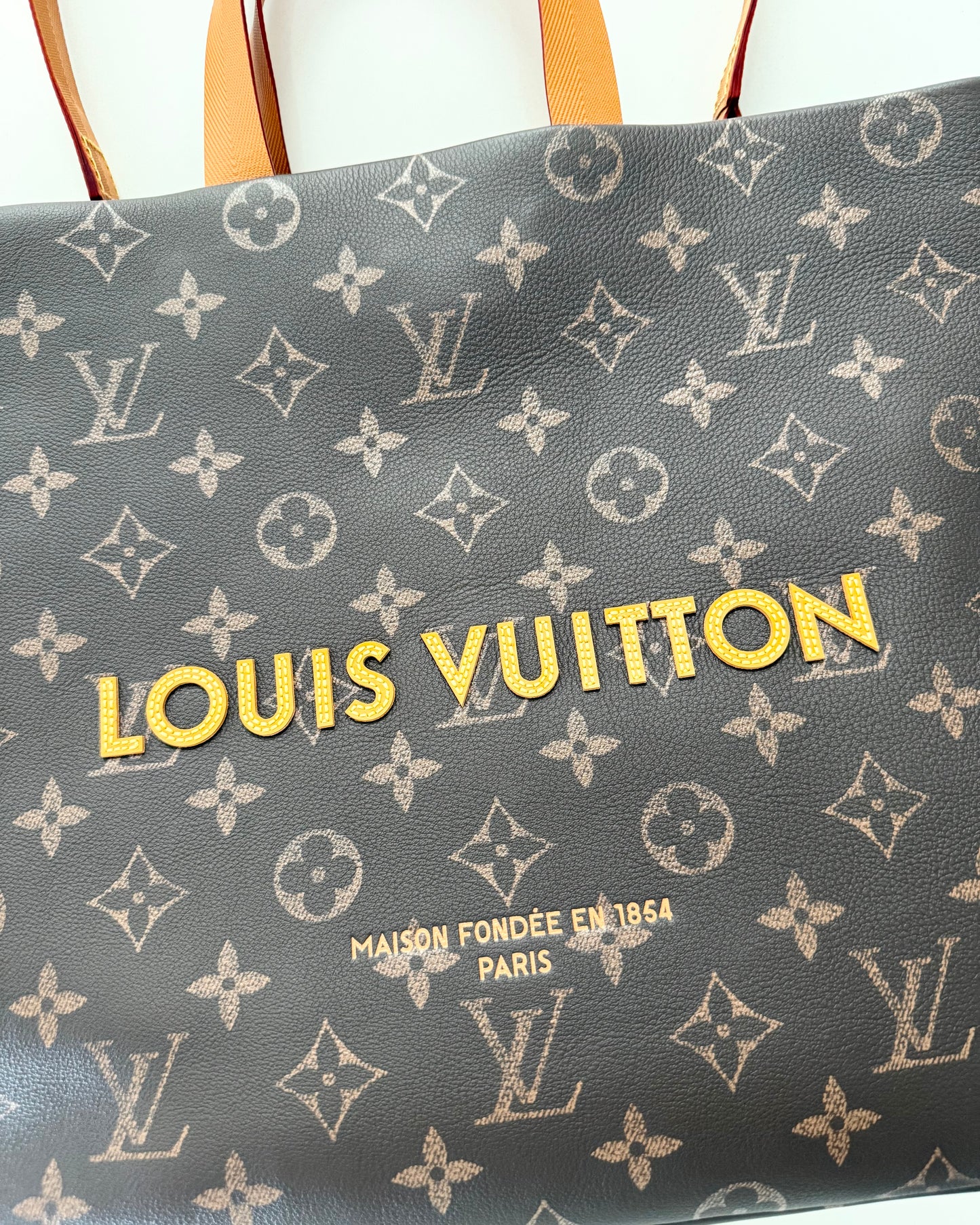 Louis Vuitton Monogram Calfskin Leather Shopper Tote MM Bag