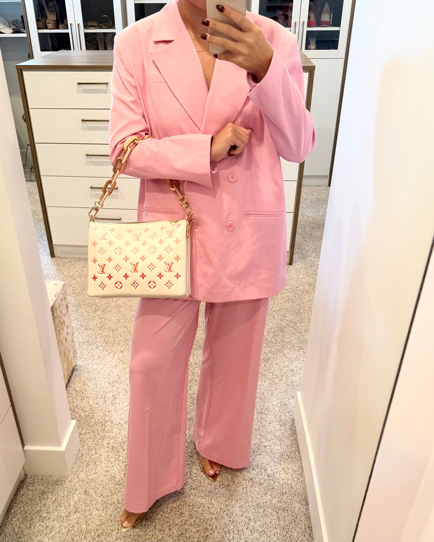 Louis Vuitton Limited Edition Sunrise Aquarelle Monogram Embossed Lambskin Leather Coussin PM Bag