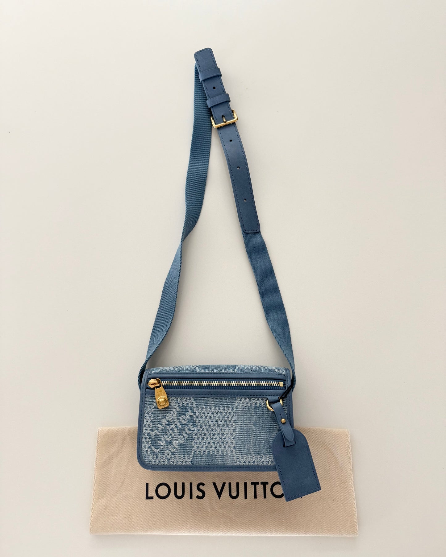 Louis Vuitton Damier Denim 3D Bosphore Wearable Wallet