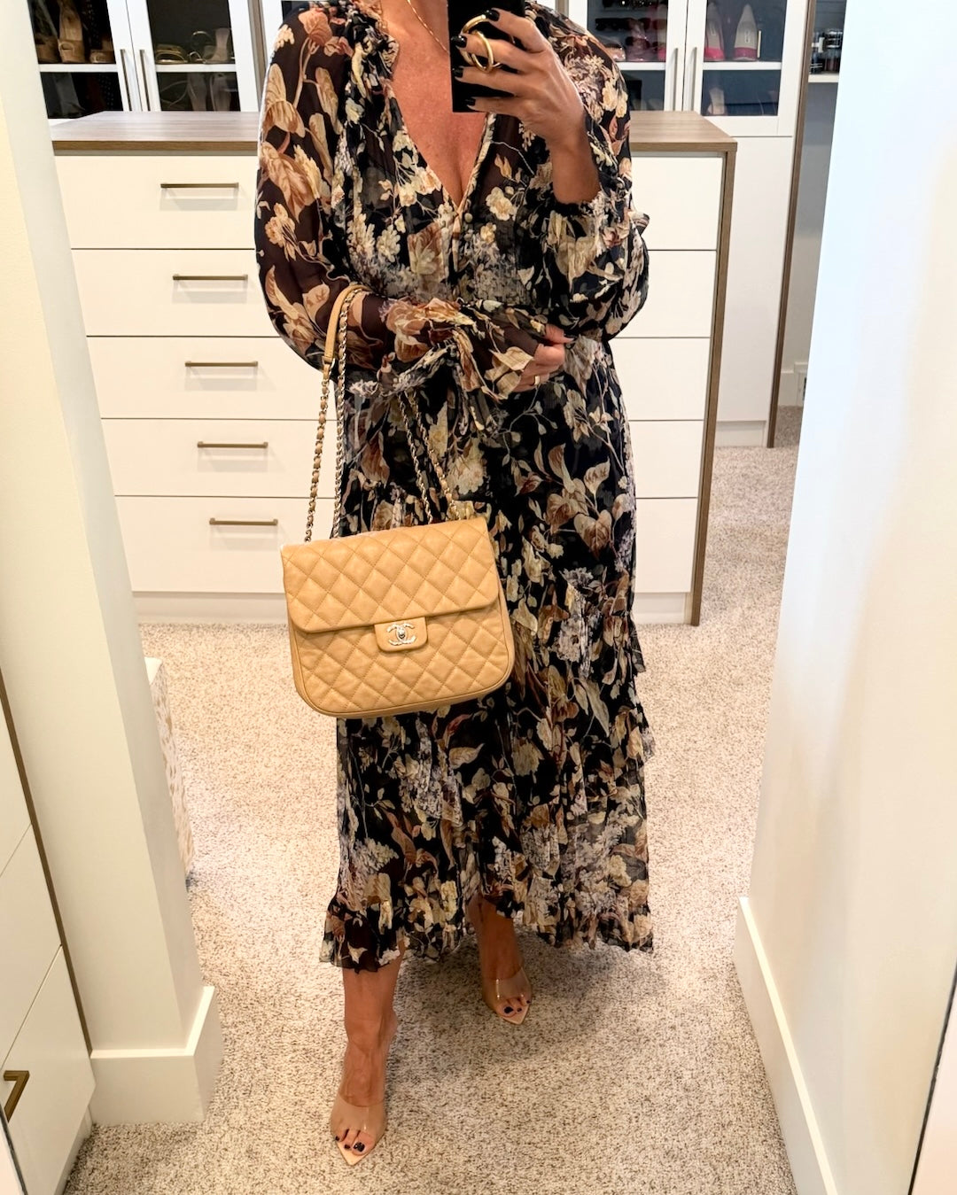Chanel Beige Caviar Quilted Large Urban Companion Flap Bag. 25 series from 2018
