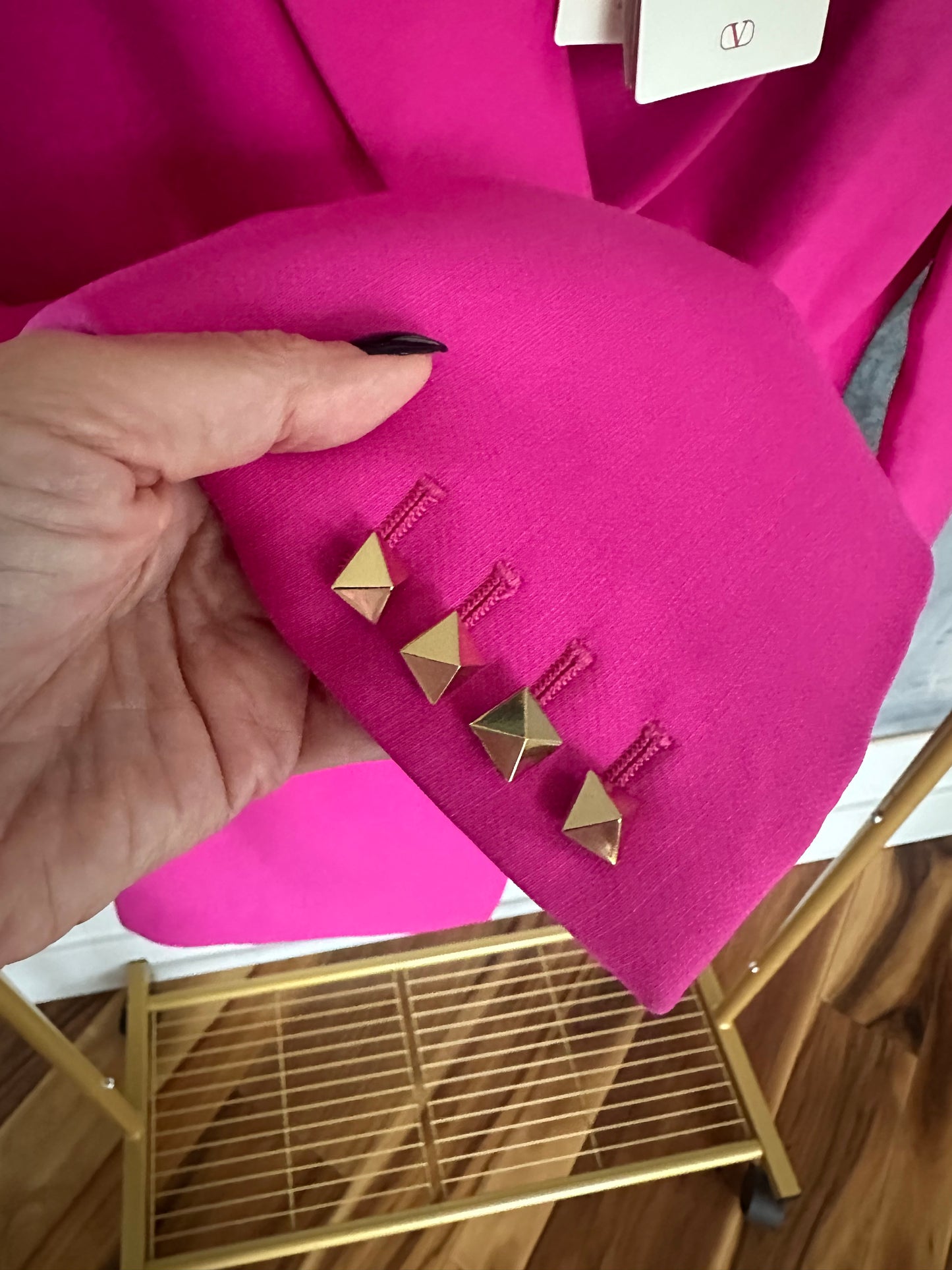 Valentino Bright Pink Rockstud Blazer size 40/4