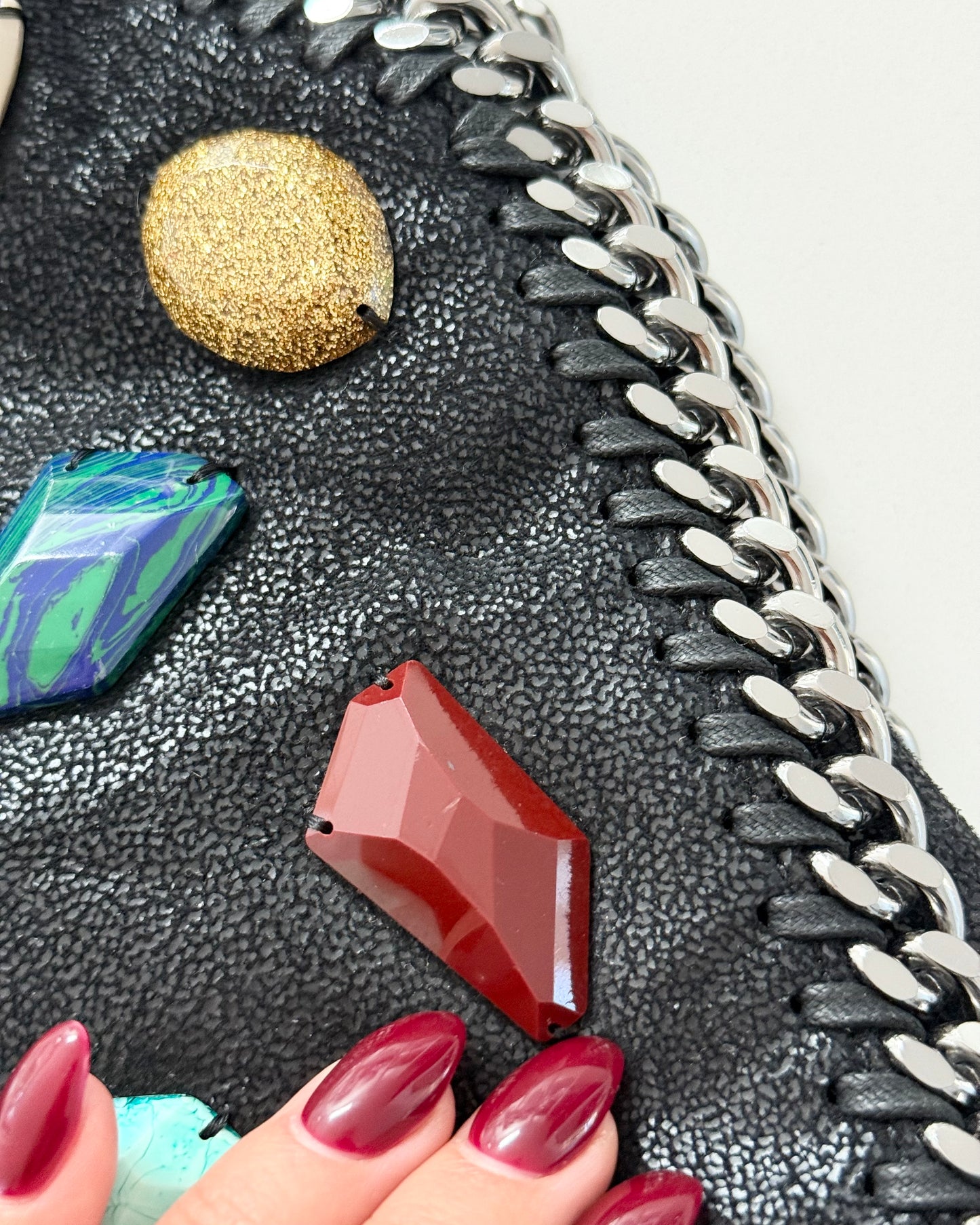 Stella McCartney Black Falabella Embellished Small Tote