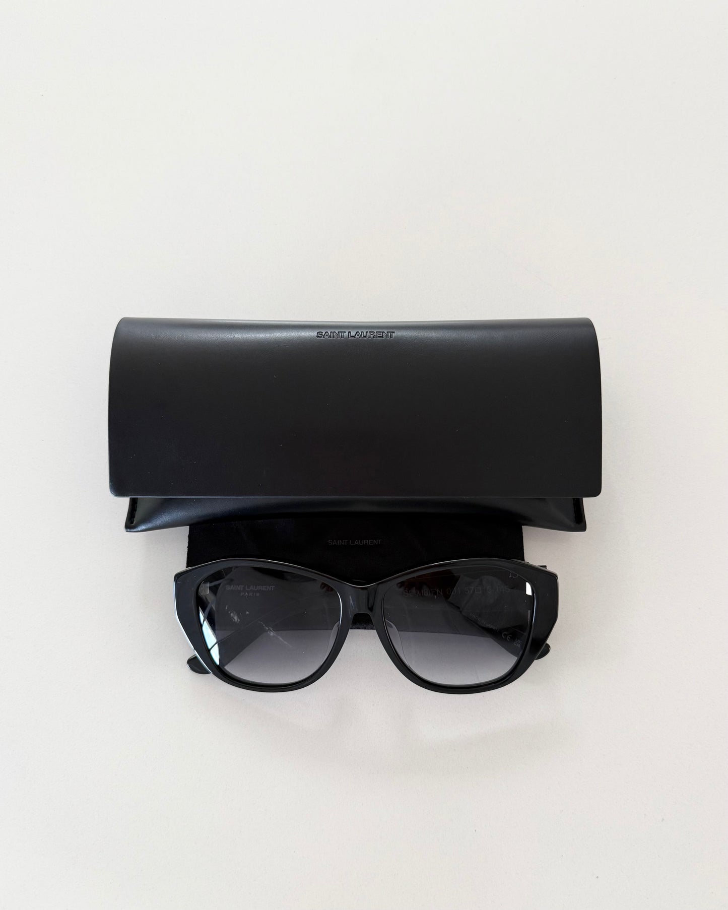 Saint Laurent Black Roundish Sunnies
