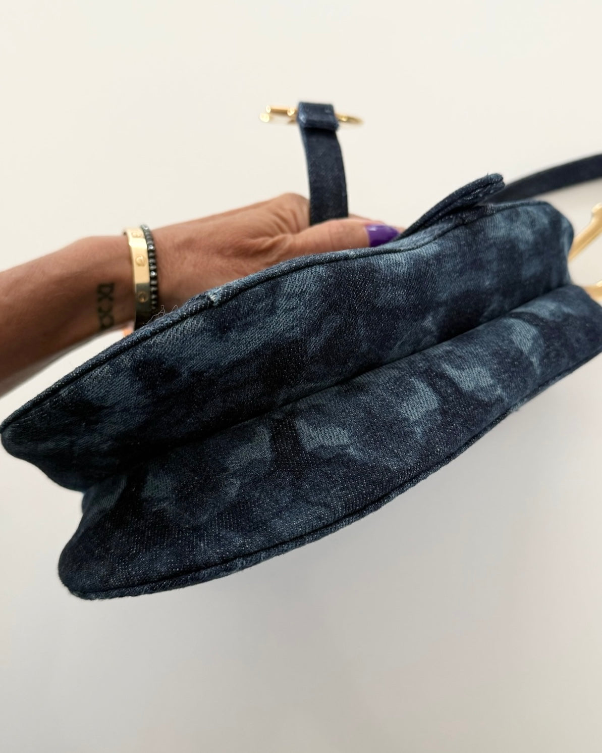 Christian Dior Kaleidoscope Tie Dye Denim Saddle Bag