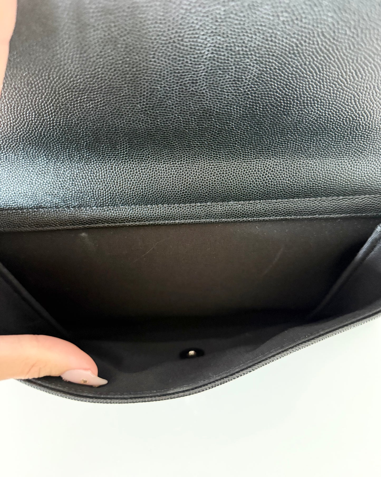 Chanel Black Caviar Front Pocket Large Day Tote