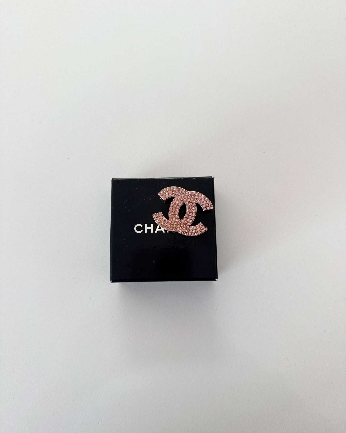 Chanel Vintage 2002 Pink Crystal Brooch