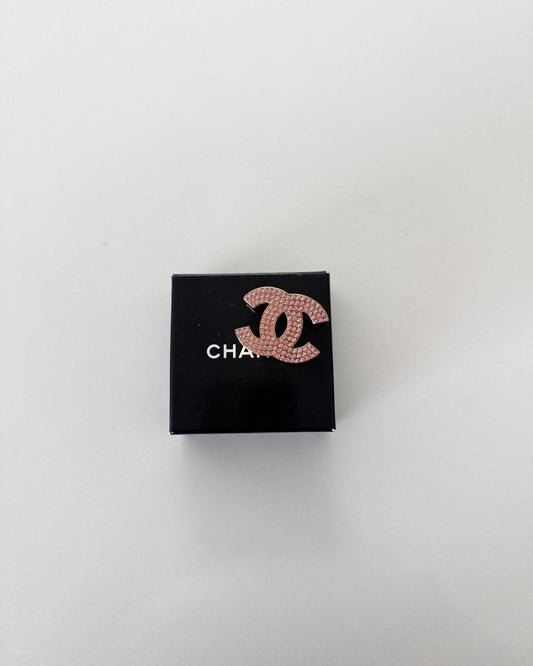 Chanel Vintage 2002 Pink Crystal Brooch