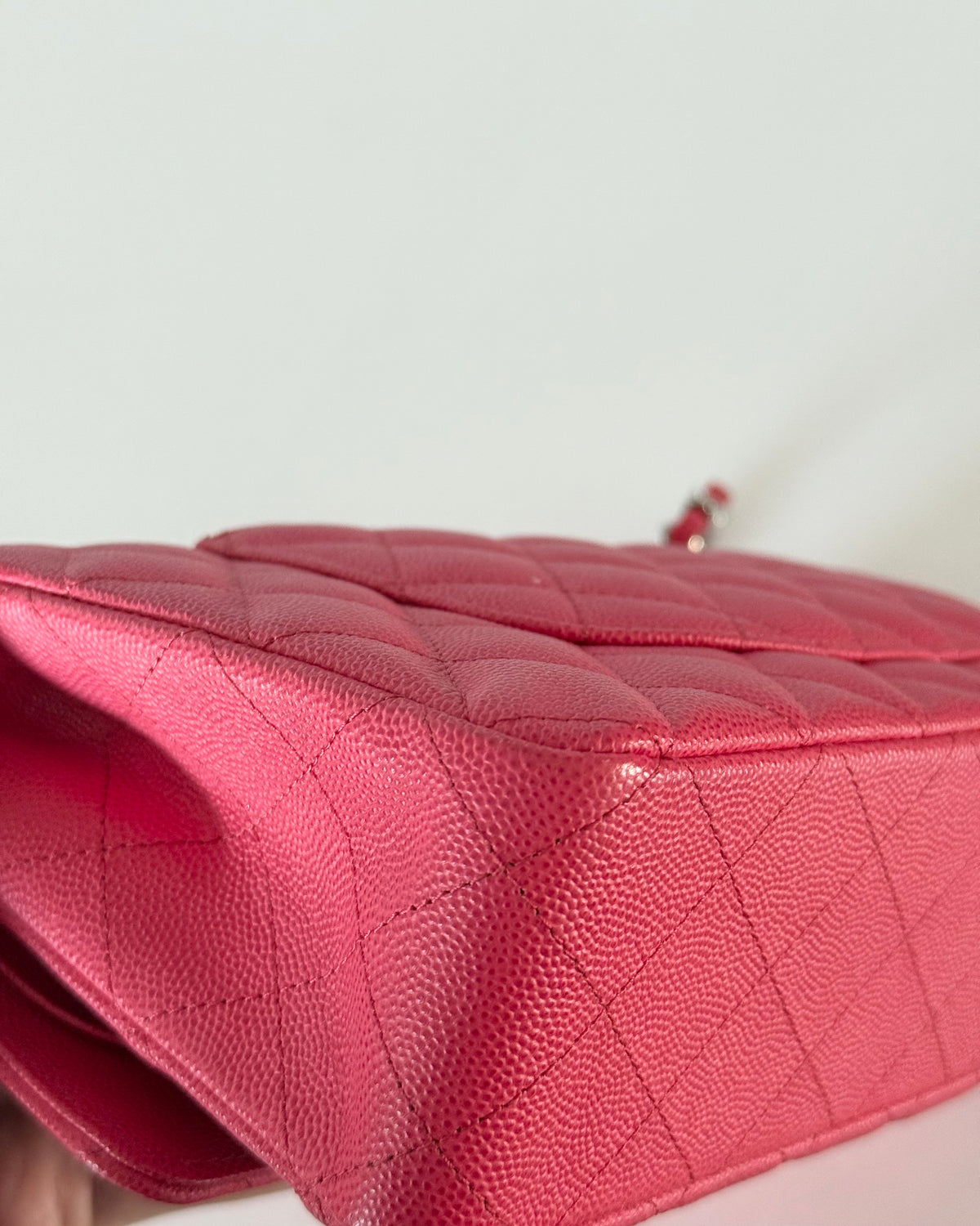 Chanel Red/Coral 11.12 Medium Classic Double Flap