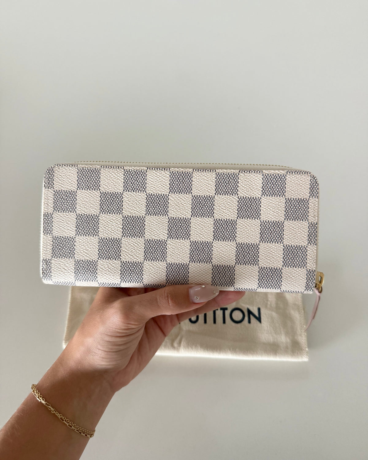 Louis Vuitton Damier Azur Rose Ballerine Clemence Wallet