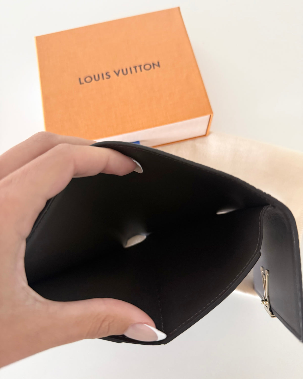 Louis Vuitton Galet Taurillon Leather Capucine Compact Wallet