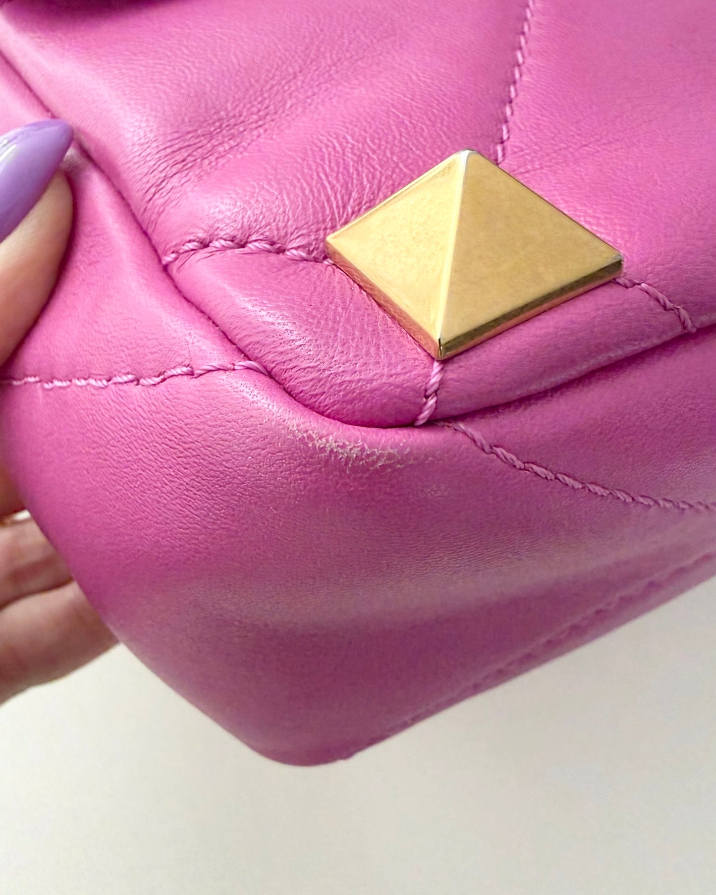 Valentino Pink/Purple Large Roman Rockstud