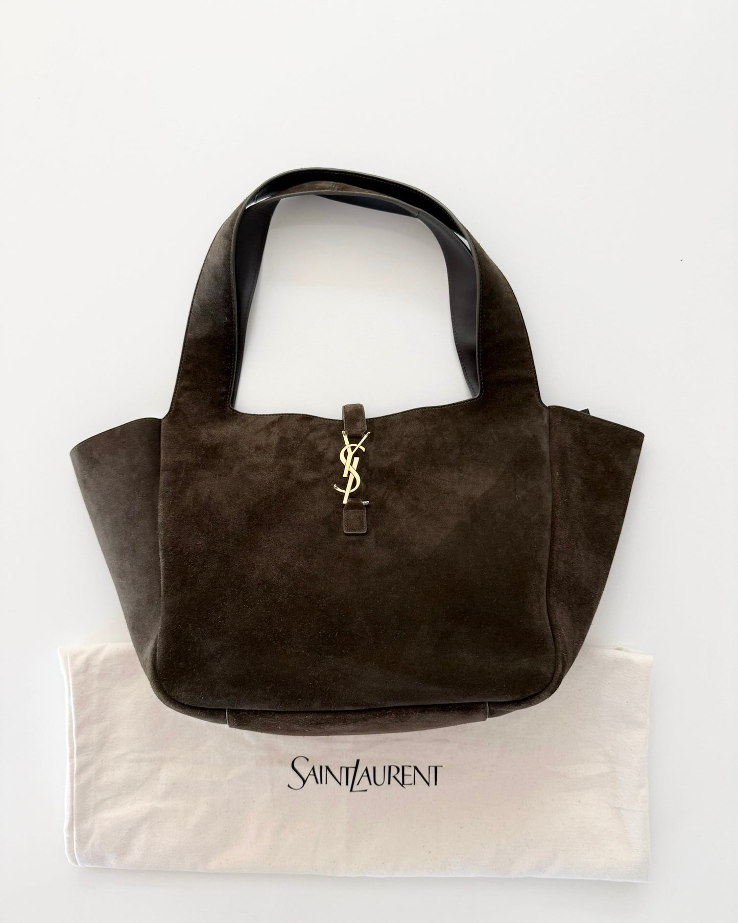 Saint Laurent Brown Suede Bea Tote Bag