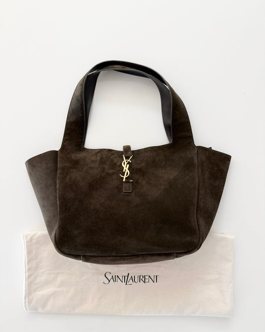 Saint Laurent Brown Suede Bea Tote Bag