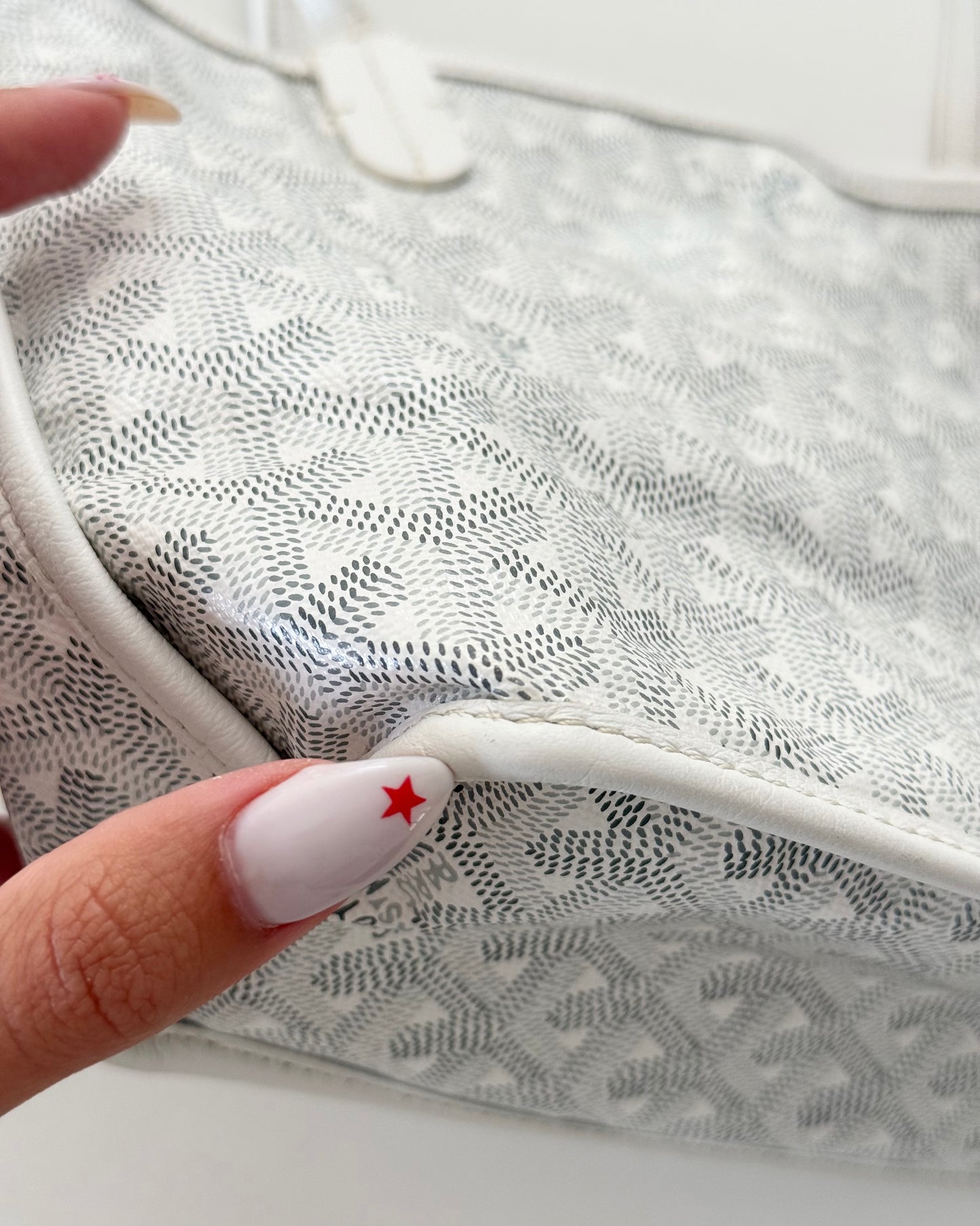 Goyard White Mini Anjou Tote