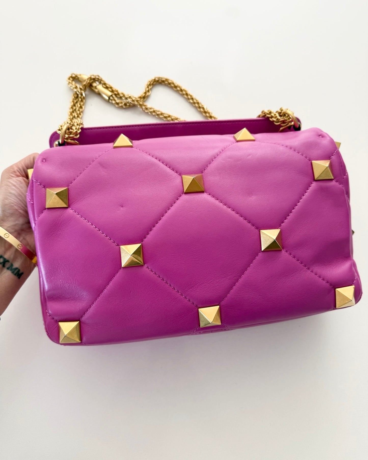 Valentino Pink/Purple Large Roman Rockstud