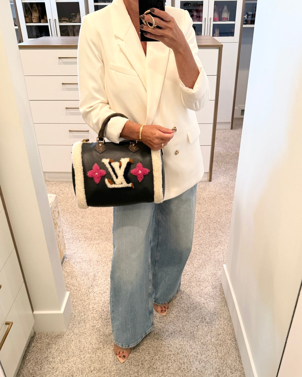 Louis Vuitton Black Leather Monogram Teddy Speedy 30 from 2020