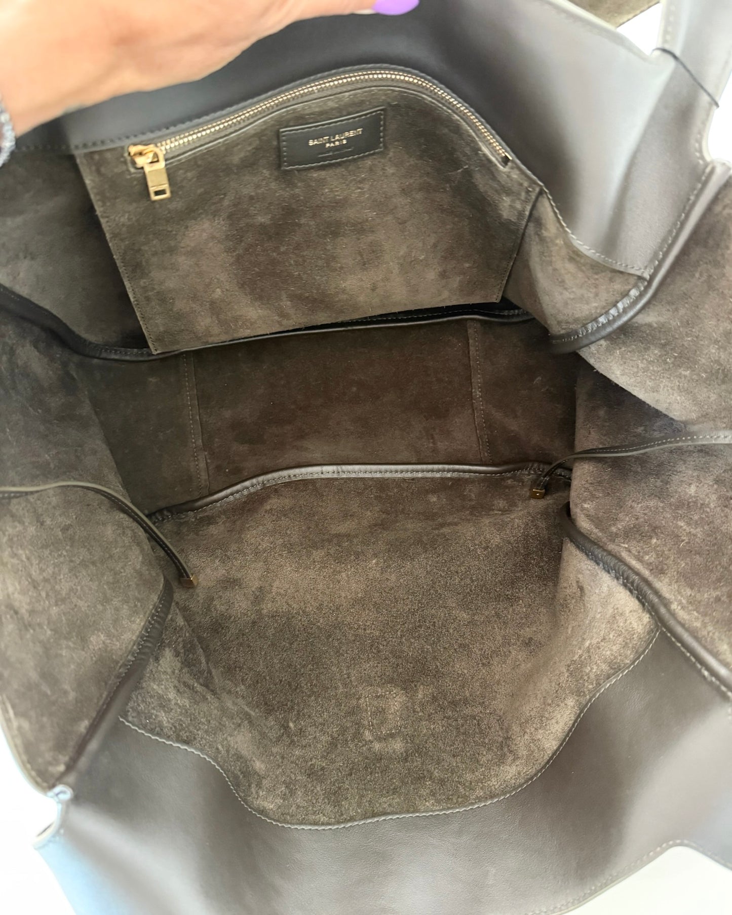 Saint Laurent Brown Suede Bea Tote Bag