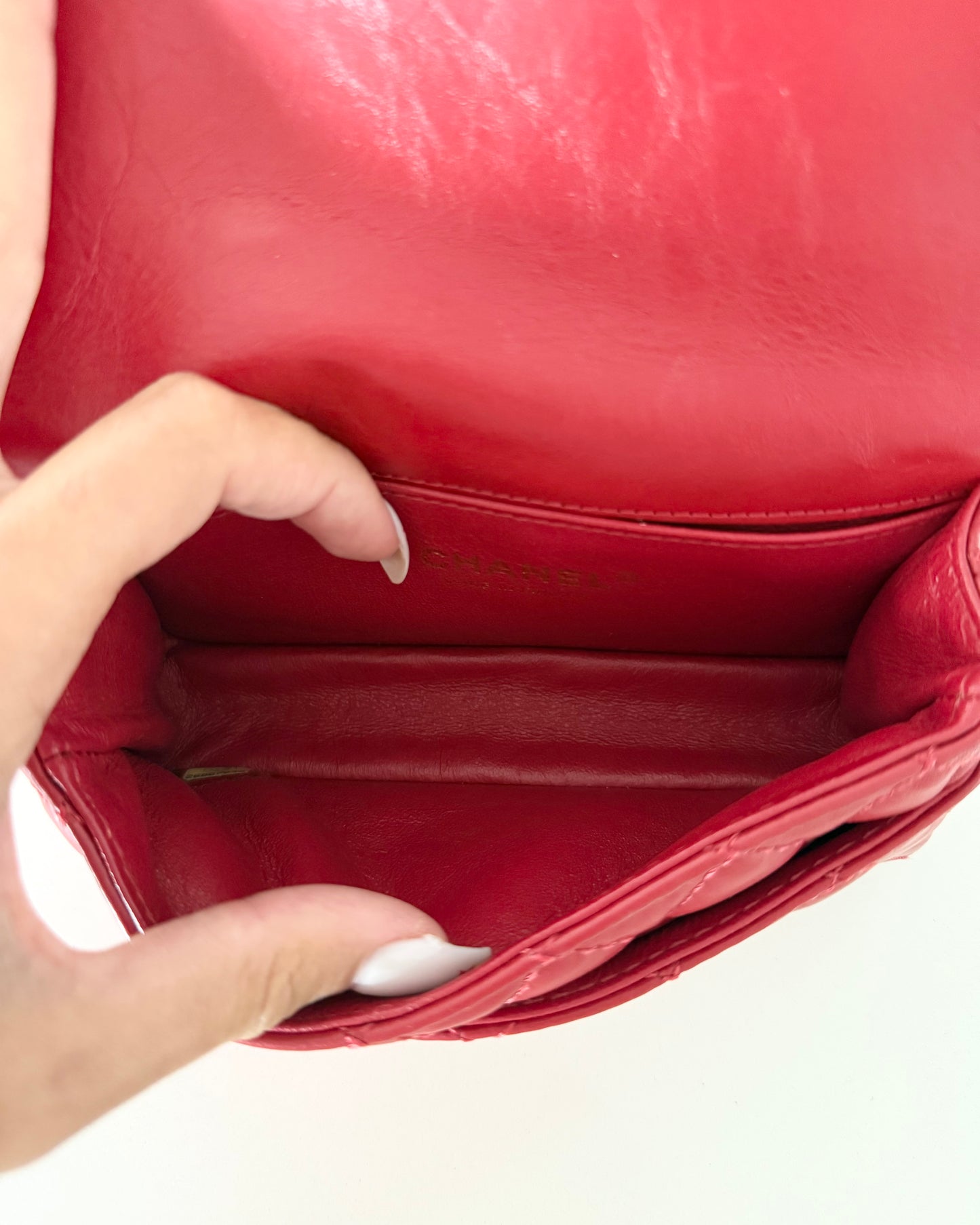 Chanel Red Leather Re-Issue Waist/Belt Bag