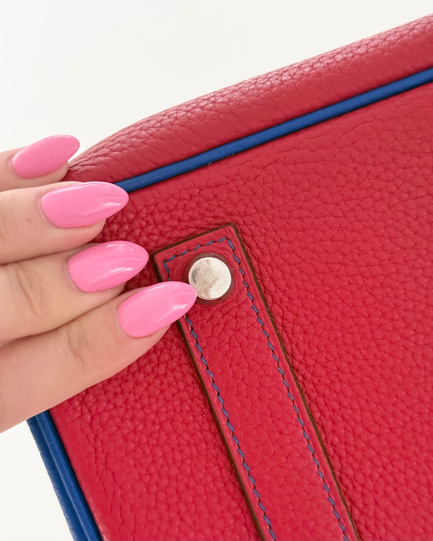 Hermes Special Order Tri-Color Togo Leather Birkin 35 with Palladium Hardware from 2012