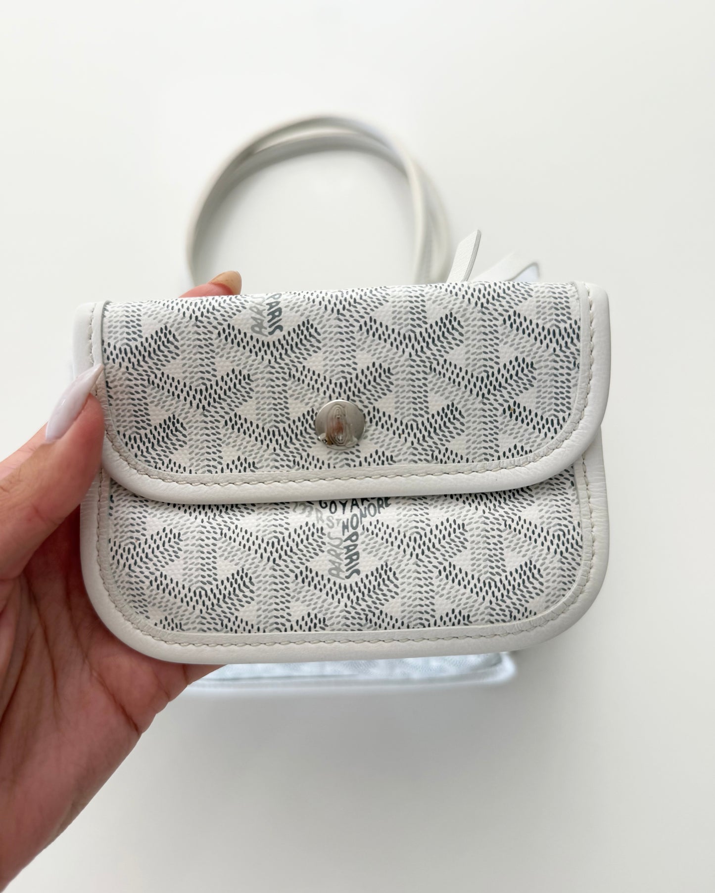 Goyard White Mini Anjou Tote