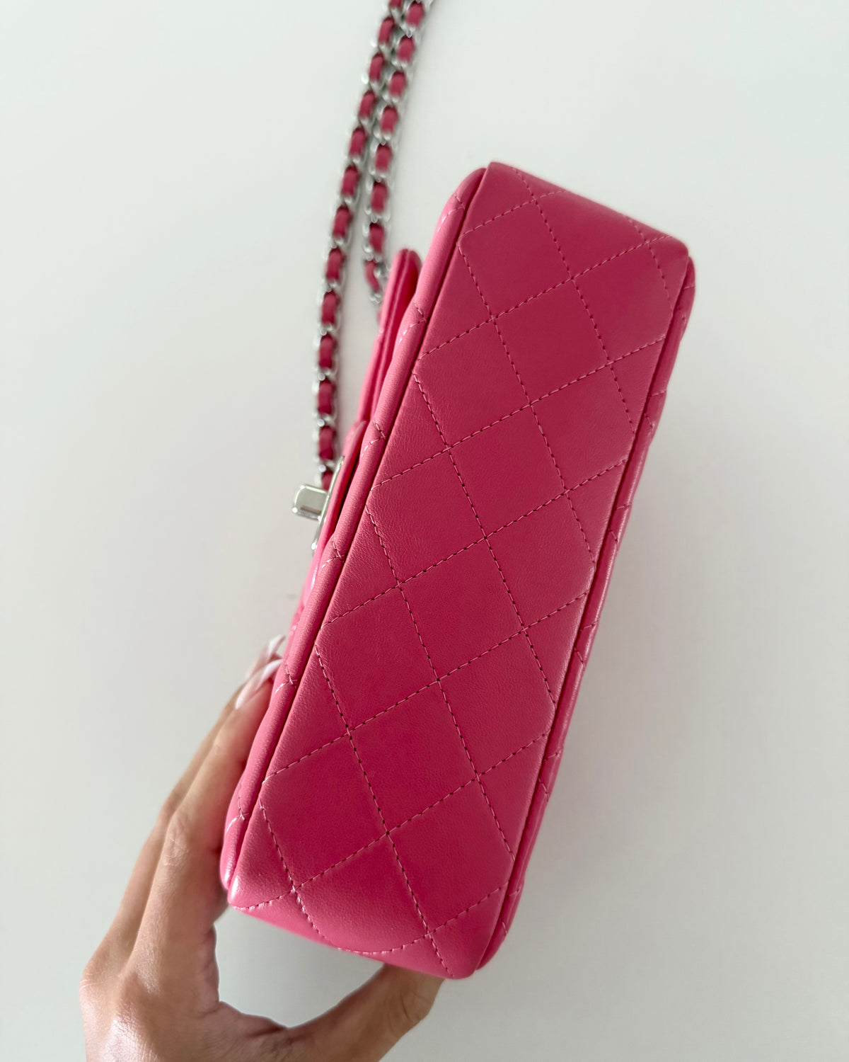 Chanel Pink Quilted Leather Rectangle Mini