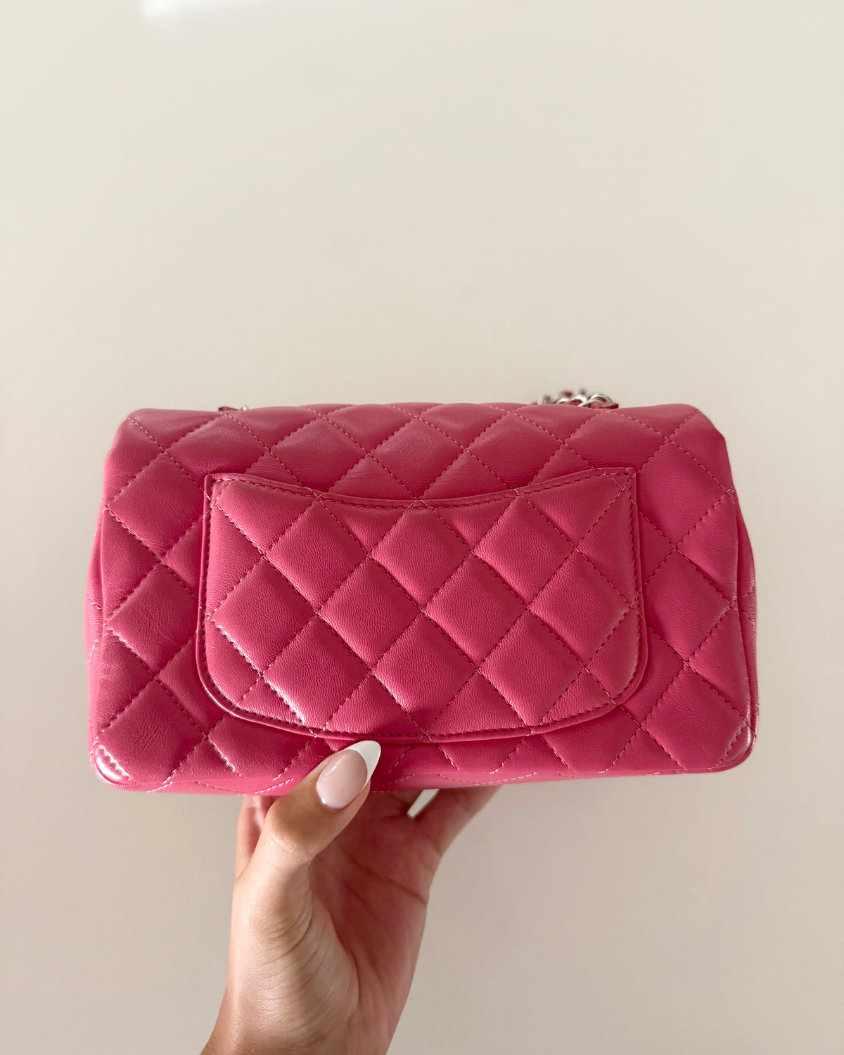 Chanel Pink Quilted Leather Rectangle Mini