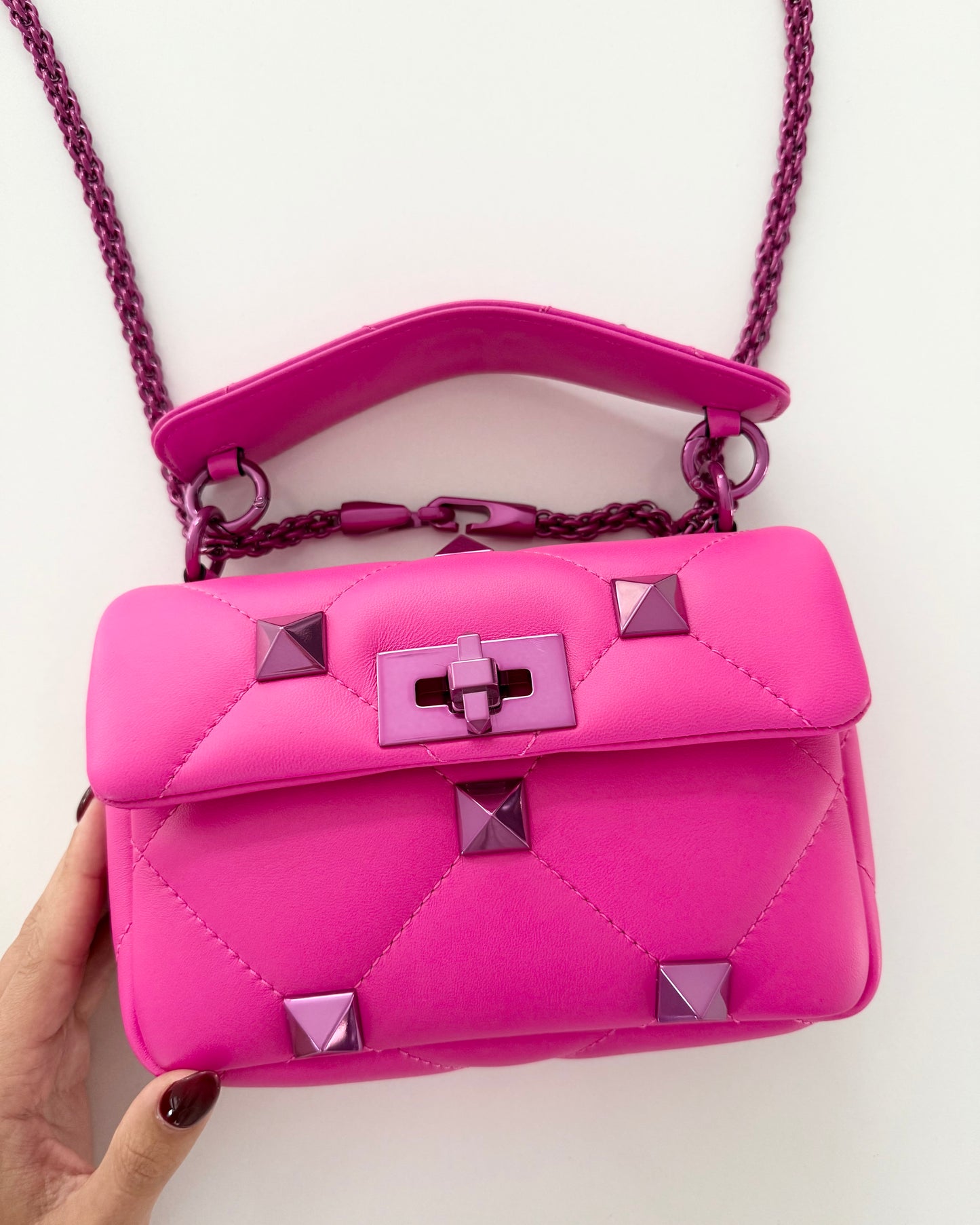 Valentino LIMITED All Pink Small Roman Rockstud
