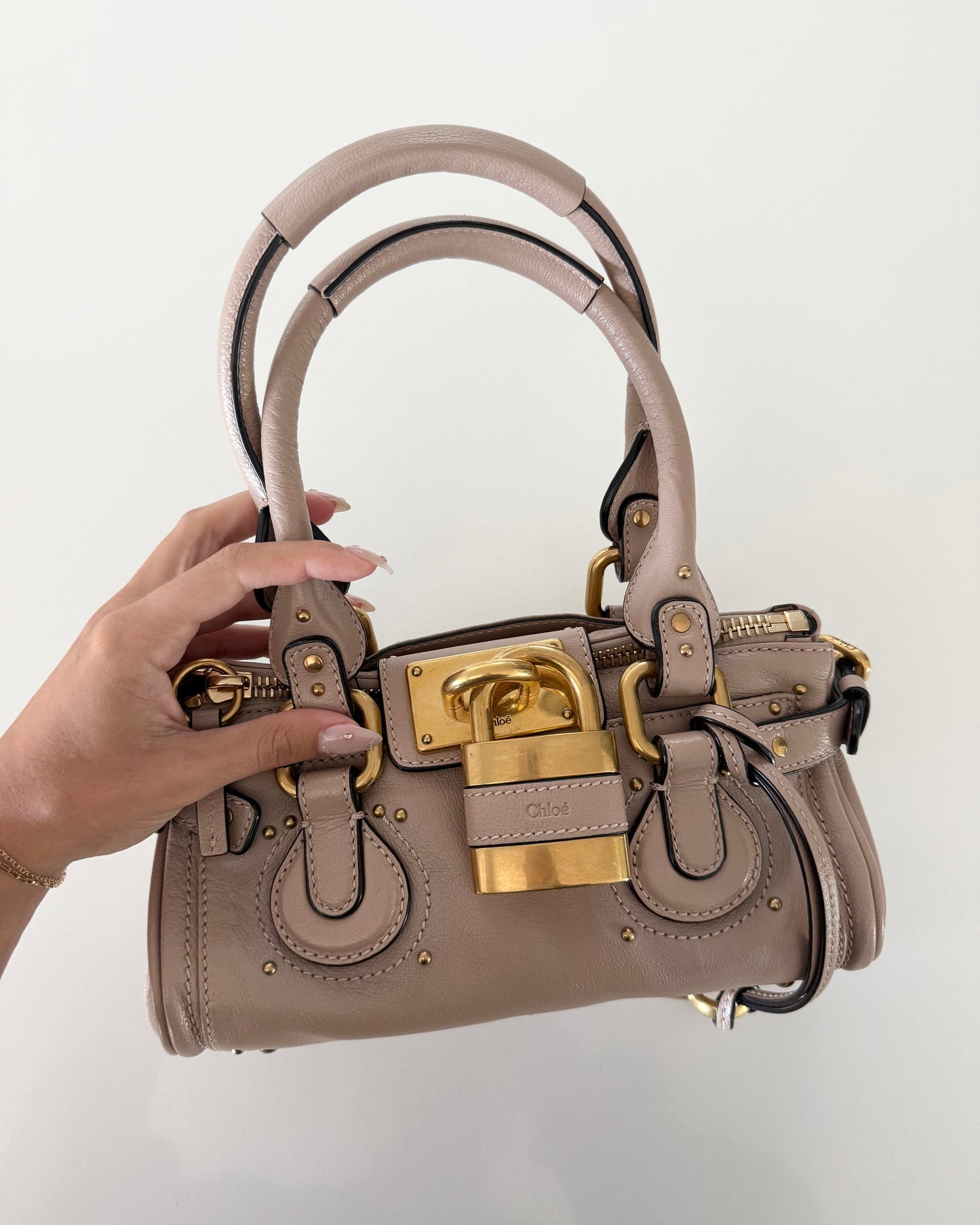 Chloe Pink Leather Small Paddington Bag from 2026