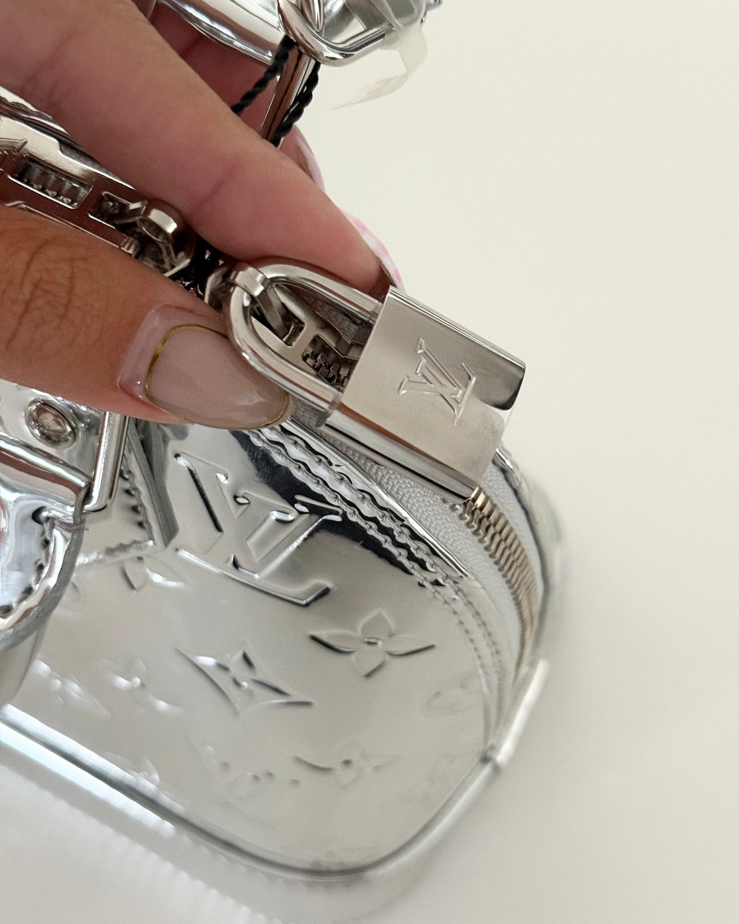 Louis Vuitton Silver Mirror Canvas Alma BB from 2025
