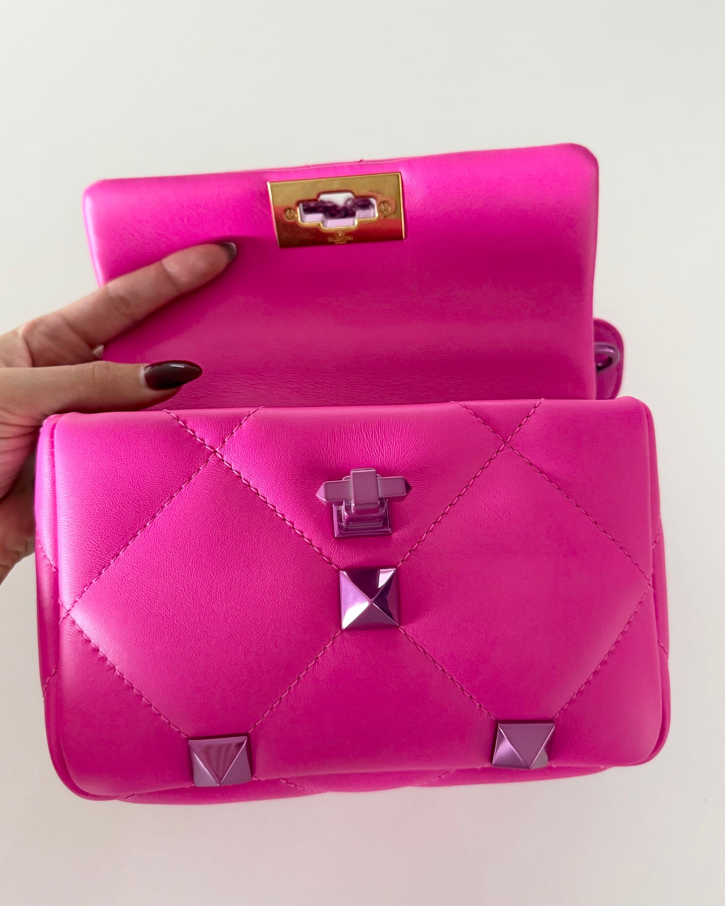Valentino LIMITED All Pink Small Roman Rockstud