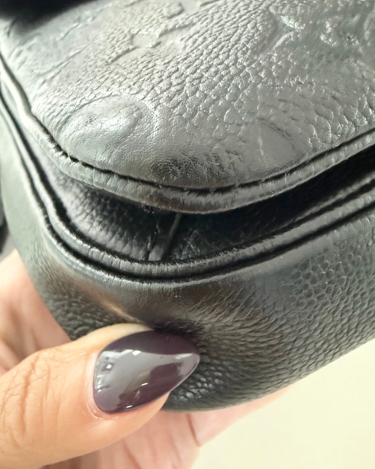 Louis Vuitton Black Monogram Empreinte Leather Pochette Metis Bag